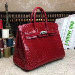 Hermes Birkin 25 Crocodile leather Red